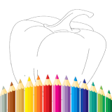 Çocuklar İçin Meyve Ve Sebze Boyama Yazdırılabilir Oyunu