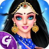 Düğün için Hint Tasarımcı Elbiseleri Moda Salonu Oyunu