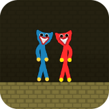 Kırmızı ve Mavi Çöp Adam Huggy Oyunu