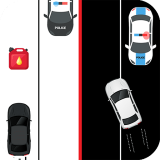 Siyah Beyaz Kaçış Arabaları Oyunu